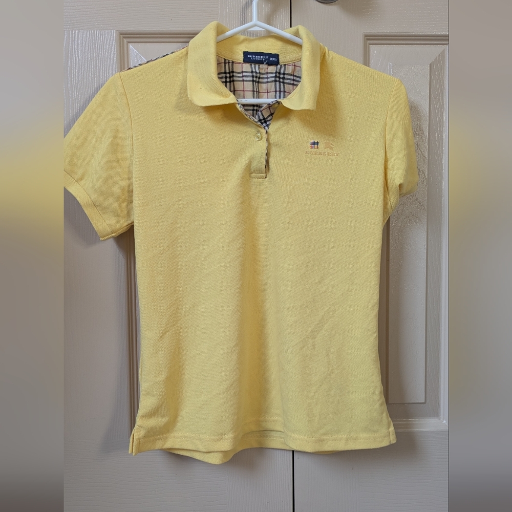 Yellow Polo Burberry Top